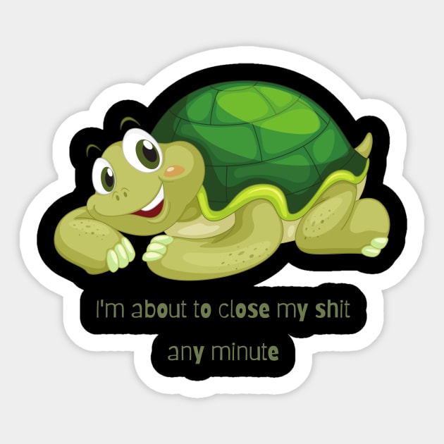 Grumpy Turtle Sticker by WoodShop93